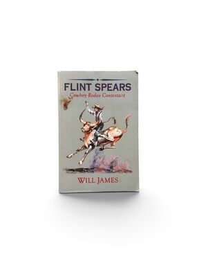 Source Unknown Flint Spears Paperback with Rodeo Illustration - White and Brown